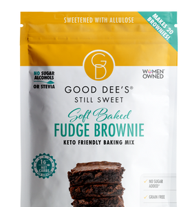 Keto Soft Baked Fudge Brownie Mix - Gluten Free and No Added Sugar, 1lb Bag
