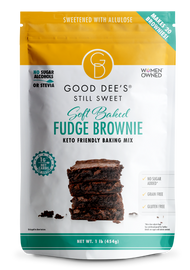 Keto Soft Baked Fudge Brownie Mix - Gluten Free and No Added Sugar, 1lb Bag