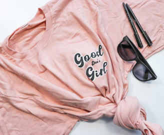 Good Dee's Girl T- Shirt (Pale Pink)