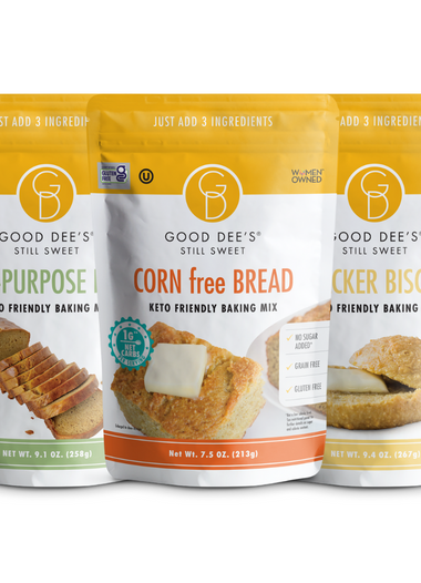 Bread Bundle - Gluten Free, No Sugar Added - 1 Multi-Purpose Bread Mix, 1 Corn Free Bread Mix, 1 Cracker Biscuit Mix